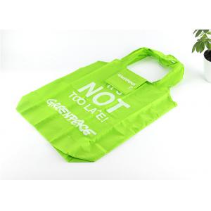 China Folding Reusable Shopping Bags Fits In Pocket , Custom Polyester Shopping Bags supplier