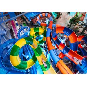 Large Boomerang Water Slide / Spiral Pool Slide Customized Load For Holiday Villa
