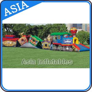 China PVC Tarpaulin Circus Train Inflatable Theme Park High Durability supplier