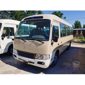 China Used Toyota Coaster 17-30 Seater Luxury Seats Desks Gasoline LHD 2017 Made in Japan supplier