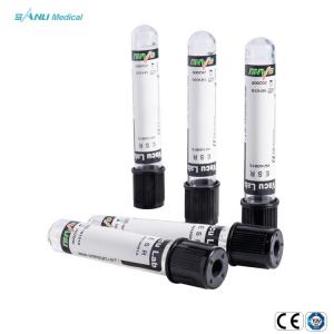 3.8% Sodium Citrate Vacuum Blood Collection Tubes Black Top ESR Blood Test Tube