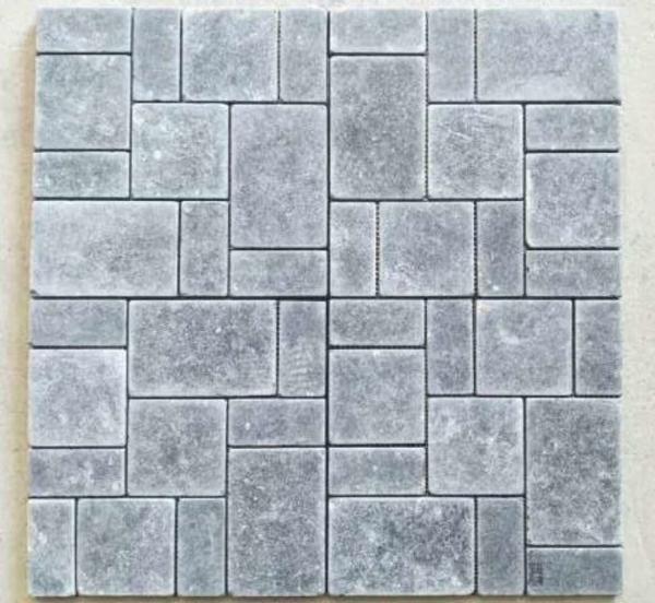 Blue Limestone Mosaic,Stone Mosaic Tiles,Mosaic Floor Tiles,Mosaic Wall Tiles