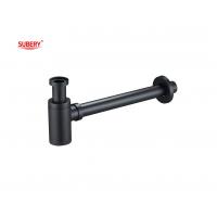 China Matt Black Siphon Bathroom OEM Lavatory Sink Drains For Wash Basin Zinc Bottle Trap on sale