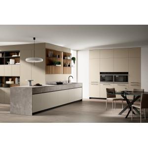 Customized Luxury Modern Beige Color Kitchen Cabinets Whole Kitchen Design