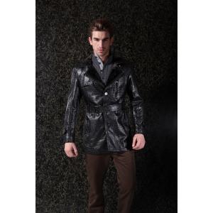 China Popular Style Warm Lining Custom Colors Gentleman jacket , Mens Leather Suits For Adults supplier