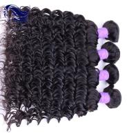 China Deep Wave Virgin Peruvian Hair Extensions Double Weft With Grade 7A on sale