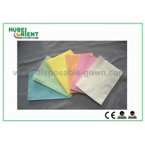 CE ISO Certificate Dental Disposable Apron With Tissue Coated PE Materials , 39*68cm