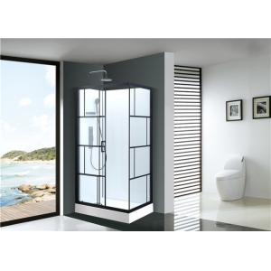 Bathroom Shower Cabins , Quadrant Shower Units 1100 X 800 X 2250 mm  black aluminium