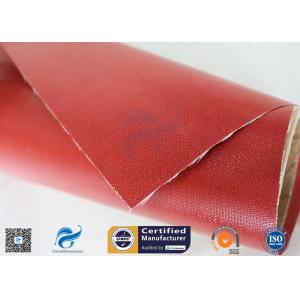 China Chemical Corrosion 1m*50m Satin Weave 0.45mm Silicone Coated Fiberglass Fabric supplier