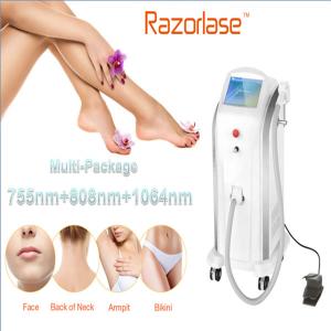 China 755nm-1064nm Laser Hair Removal Device / Body Hair Removal Machine Triple Diode Laser supplier