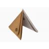 China Triangular Washable Kraft Paper Wallet Small Coin Purse With Button Closure wholesale