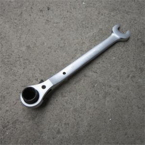 Steel Silver Three Sizes in One Scaffolding Ratchet Wrench 19mm 22mm 3/4" 7/8" Socket Wrench with 22mm Open End fo USA