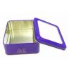 China Fashion Set Of 2 Square Tin Box With Clear PET Window For Food Packaging wholesale