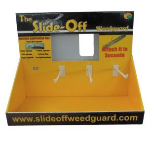 ISO Approval Cardboard Countertop Displays CD / DVD Presentation Yellow Color
