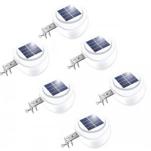 Gutter Mounted 6500K 1600mAH Waterproof LED Solar Garden Lights