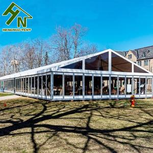 Outdoor Catering Reception Glass Marquee Tent Aluminum Frame Clear PVC