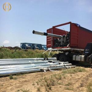 Height 13m Electrical Power Pole , Metal Electric Pole 450daN SF 2.0 For ICE