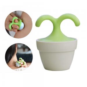 China Roller Ball Handheld Body Massager Cute Mini Potted Plant Shaped 360 Degree Rotating supplier