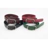 Genuine Leather Oval Buckle Belt , Womens Leather Dress Belts 2.2cm Width