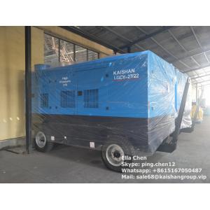 China Diesel Engine Direct Driven Mobile Double Stage Portable Screw Air Compressor supplier