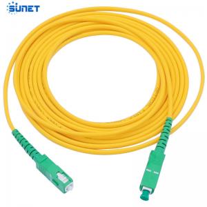 SM Simplex Sc-Sc APC Optical Fiber Patch Cord  / Armored Fiber Optic Patch Cable