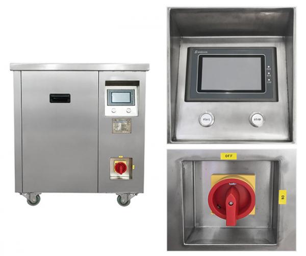 PLC Control Ultrasonic Cleaning Machine Dual Frequency Built In Generator