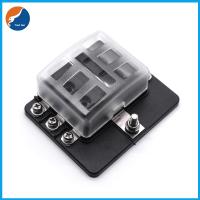 China Durable 6 Way 30A Automotive Fuse Box With Relay PBT Base Plastic Cover on sale
