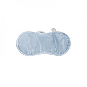 China Solid Light Blue Satin Spa Eye Mask Kids Home Sleeping 18x8 cm supplier