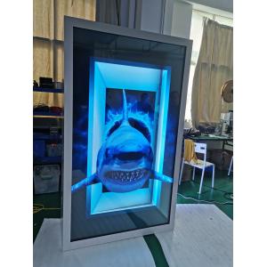 86/75inch Transparent LCD Display Box with Interactive Touch Showcase Hologram Boxes advertising display screen