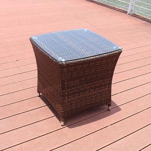 Courtyard Rattan Tea Table Combination Furniture Wicker Tea Table Brown