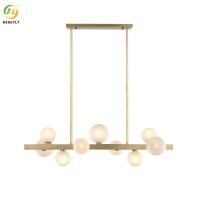 China Nordic Word Restaurant Chandelier Simple Modern Creative Cafe Bar Magic Bean Lamps on sale
