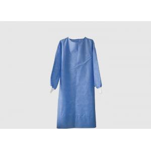 High Durability Disposable Isolation Gowns Round Neck Design Weight 40g