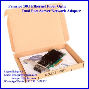 Femrice 10Gbps Dual Port Fiber Optical Ethernet Network Card, PCIe x8 Bus Type