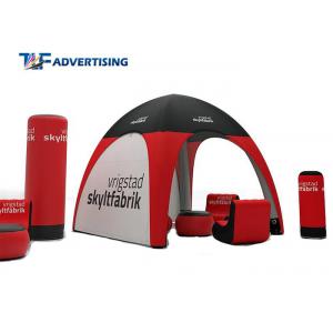 China Small Inflatable Advertising Tent , Inflatable Tailgate Tent Commercial Grade Sewing Style supplier