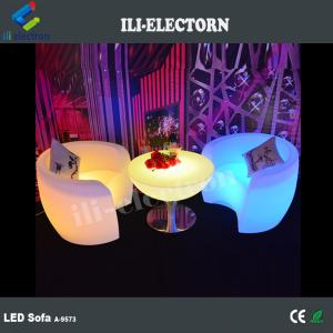 Commercial PE Plastic LED Glow Furniture , Illuminated LED Lounge Sofa