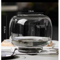 China H20cm Elegant Modern Flower Centerpiece Round Terrarium Vase Fish Bowl Decor for Home Office Living Room on sale