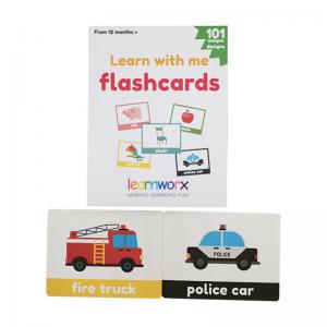 Linen English Alphabet Flash Cards 63x88mm Full colors For Kids Education