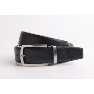Saffiano Genuine Mens Leather Dress Belt 3.5cm Width 0.18kg Black Color