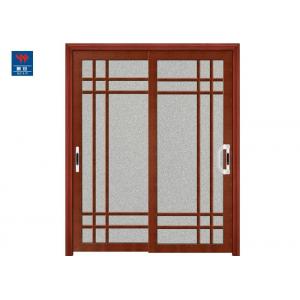 China Commercial Building Fireproof Kitchen 60min Sliding Wooden Glass Doors supplier