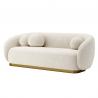 240cm×85cm Modern Fabric Sofa Set White Flannel Sponge Filling