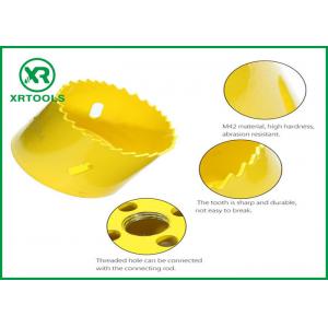 China HSS M42 Bi Metal Hole Saw , Yellow Finished Deep Hole Saw For Wood / Aluminum supplier