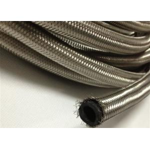China AN4  / AN 6 Braided Rubber Fuel Hose for Automotive , Stainless Steel Outer supplier