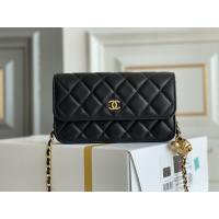 China Black Mini Coco Chanel WOC Clutch Handbags Wallet On A Chain CF20 on sale