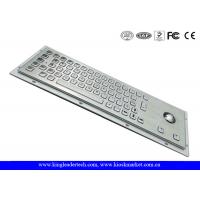 China Waterproof Kiosk Or Industrial Computer Keyboard With Flat Keys And Trackball on sale