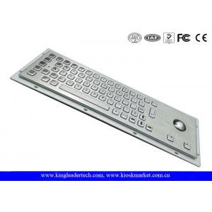 China Ruggedized Panel Mount Metal Keyboard With Trackball / Stainless Steel Keyboard supplier
