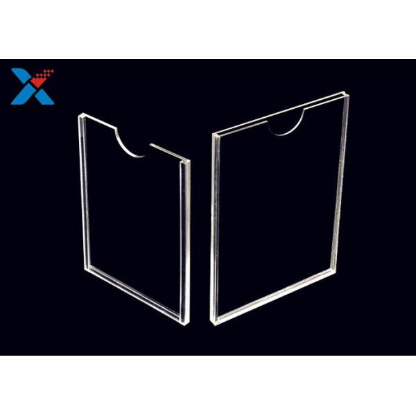 China Double support dégrossi en plastique vertical de signe, support acrylique 8,5 de support X 11 supplier