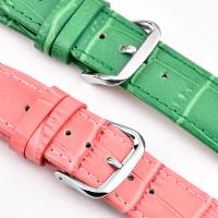 China Custom Cowhide Watch Strap 12-24mm , Soft Leather Watch Band Waterproof on sale