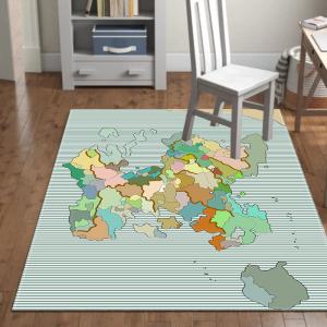 China Best price factory direct  sale Map pattern living room carpet area rug for office supplier