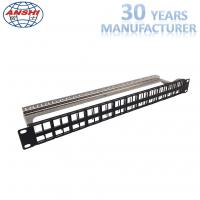 China Shielded Stp Rack Mount Patch Panel 48 Port 19 Inch With Cable Management on sale