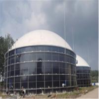 Dark Blue Glass Coated Steel Tanks 45m/S Wind Load Enamel Water Tank